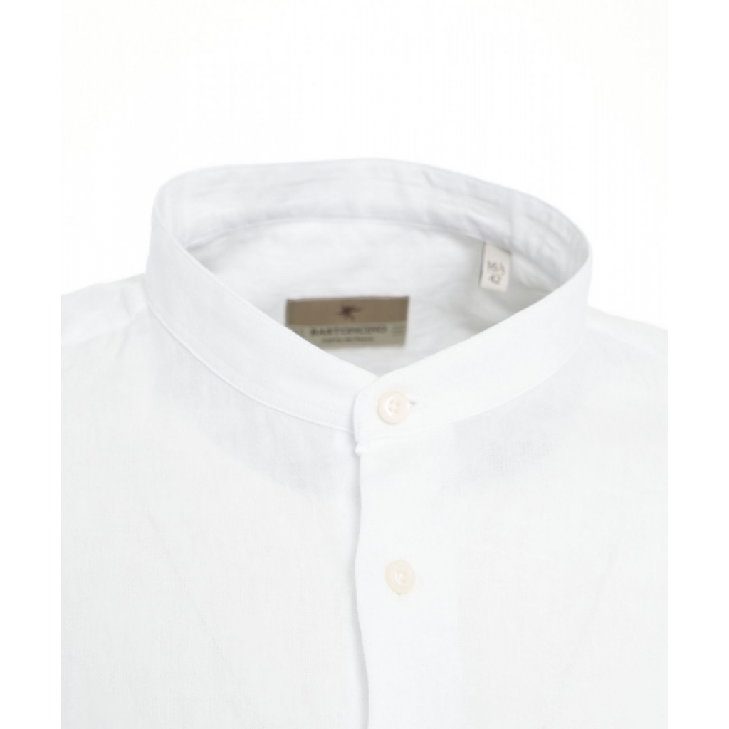 Camicia con motivo floreale bianco