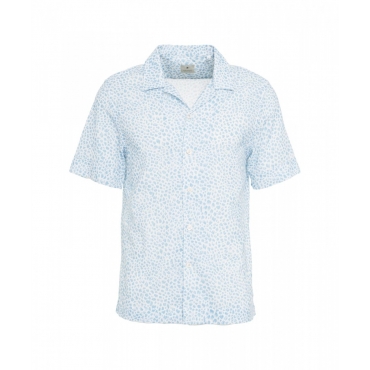 Camicia con stampa azzurro