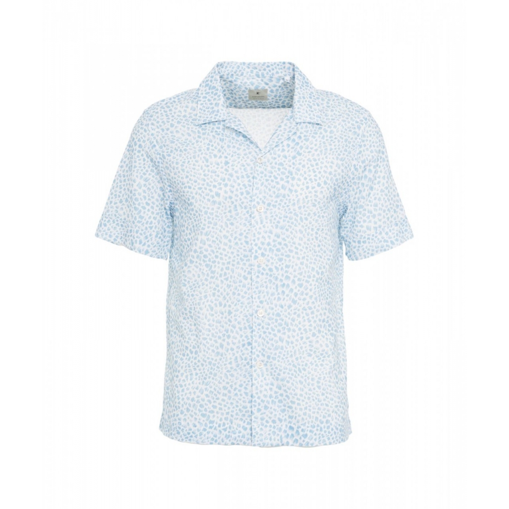 Camicia con stampa azzurro