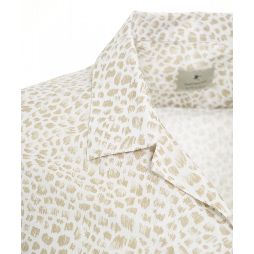 Camicia con stampa beige