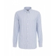 Camicia a righe in cotone blu