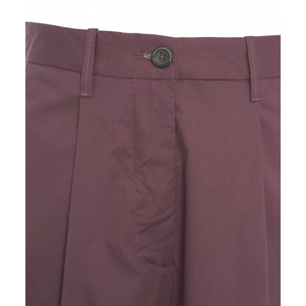 Culotte con pieghe Rubino bordeaux