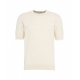 T-shirt a girocollo beige