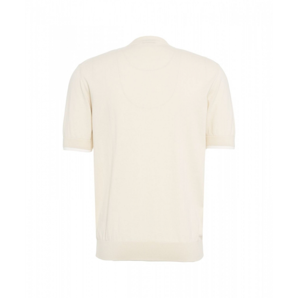 T-shirt a girocollo beige