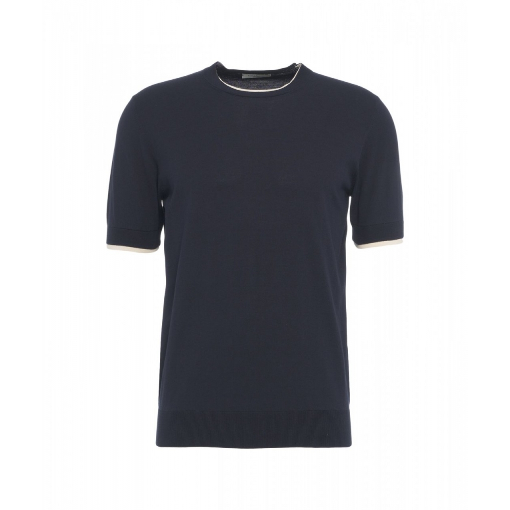 T-shirt a girocollo blu