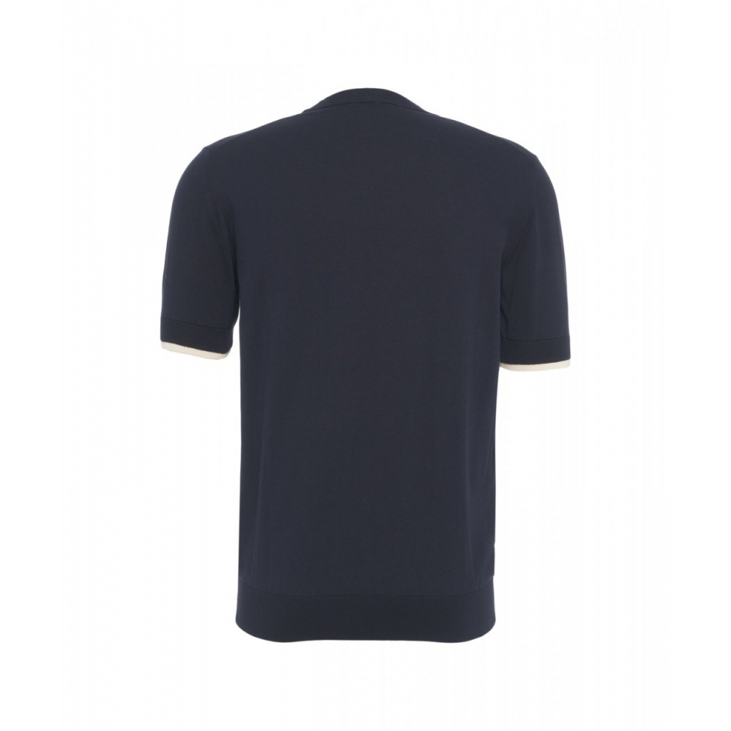 T-shirt a girocollo blu