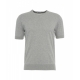 T-shirt a girocollo grigio