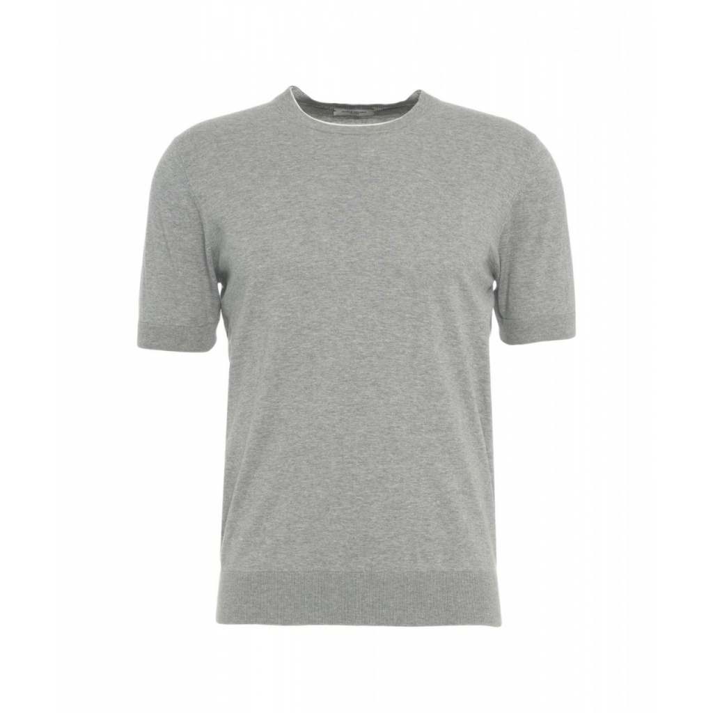 T-shirt a girocollo grigio