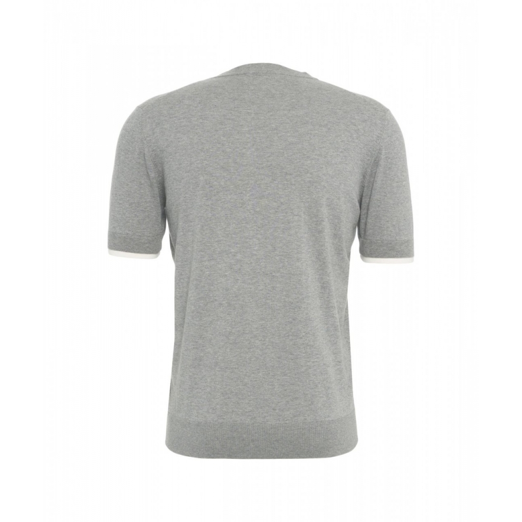 T-shirt a girocollo grigio