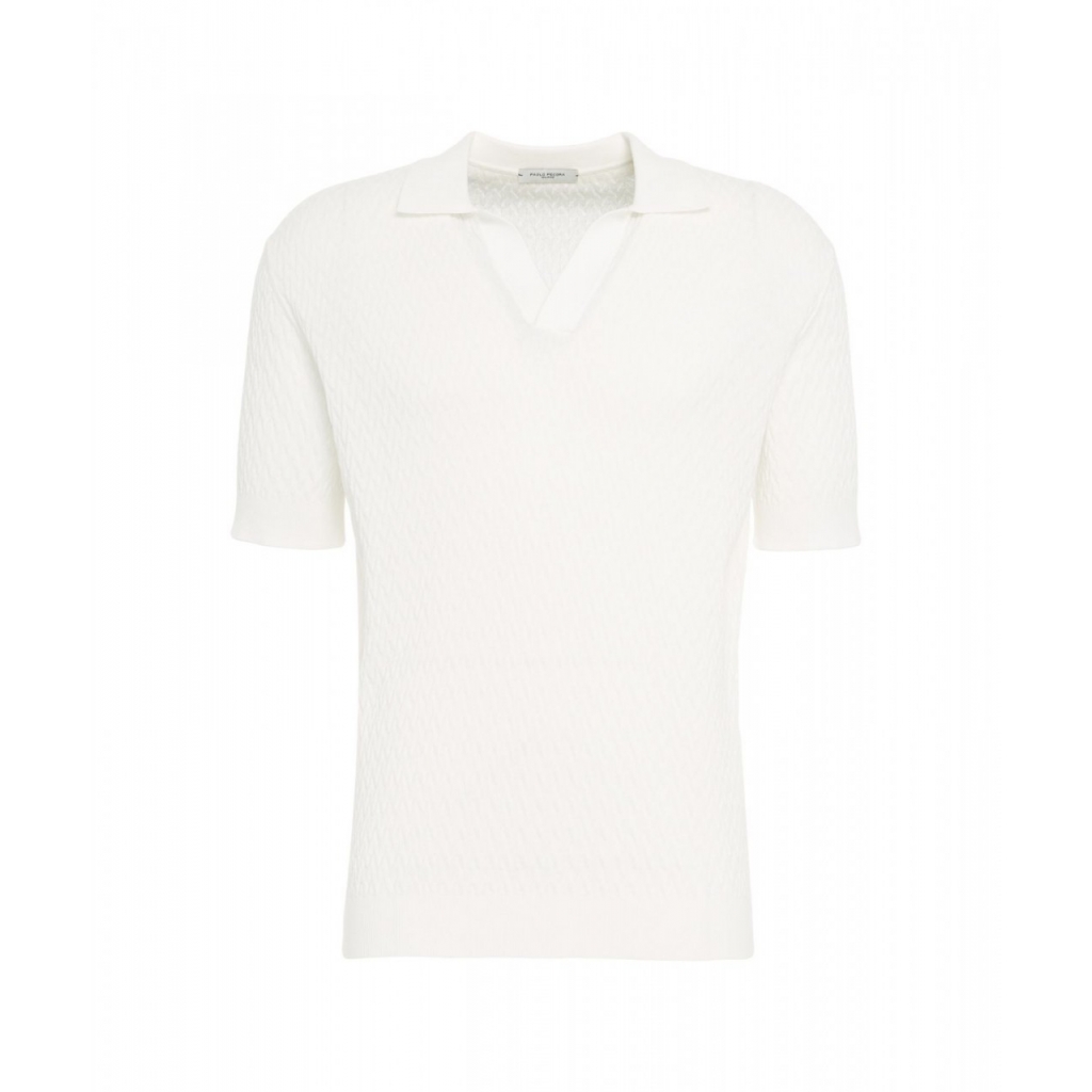 Polo in maglia bianco