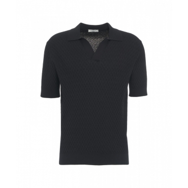 Polo in maglia nero