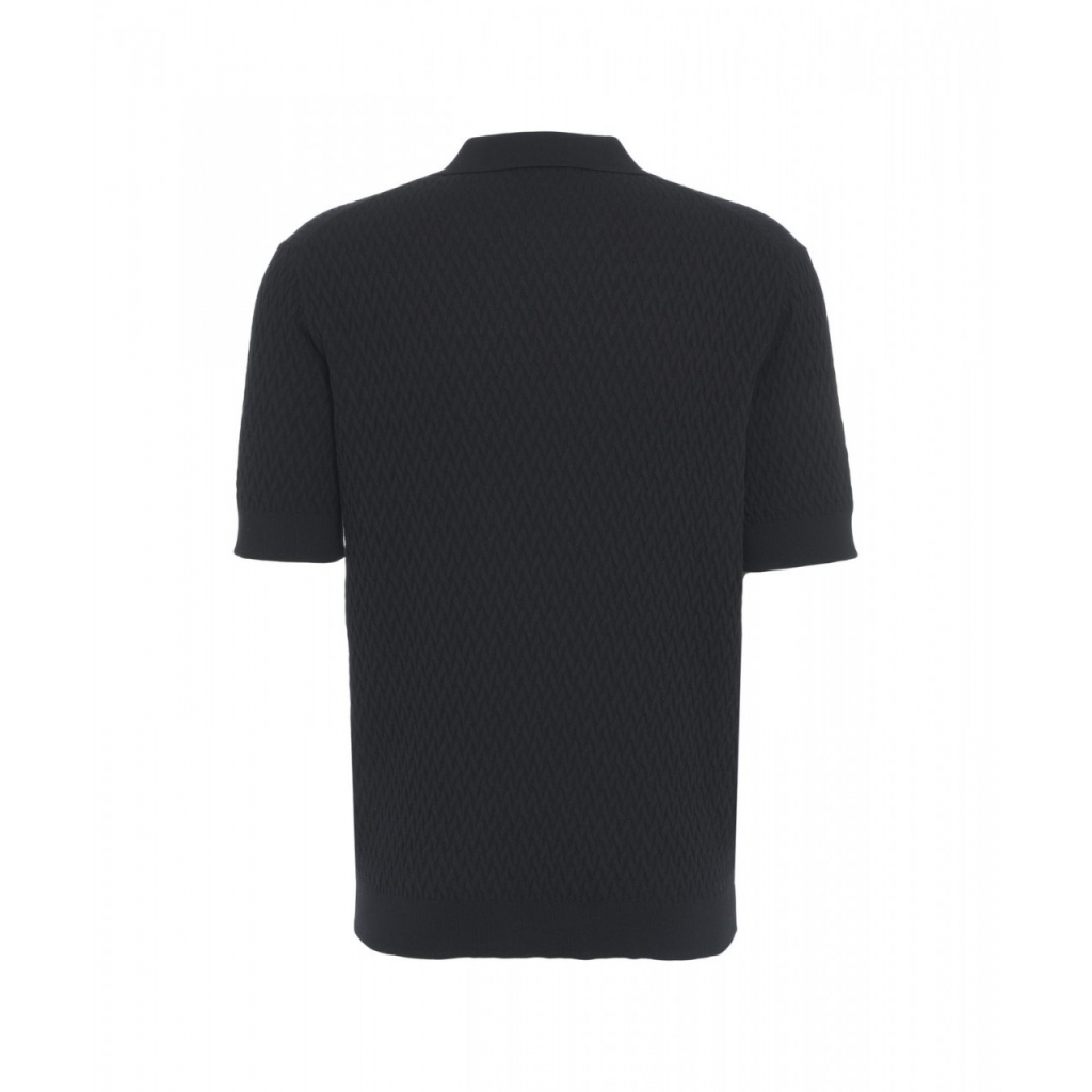 Polo in maglia nero