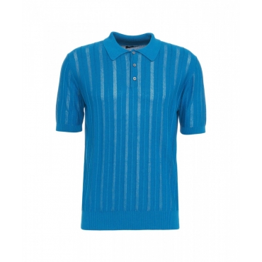 Polo in maglia blu