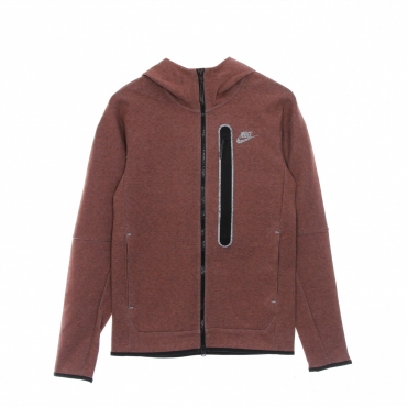 felpa leggera cappuccio zip uomo tech fleece full zip hoodie revival REDSTONE/HTR