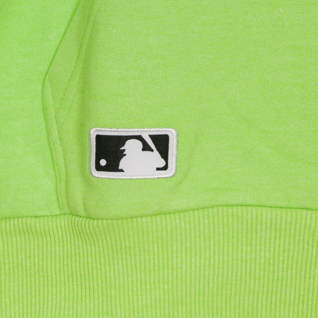 felpa leggera cappuccio uomo mlb sleeve taping pullover hoody neyyan LIME/BLACK