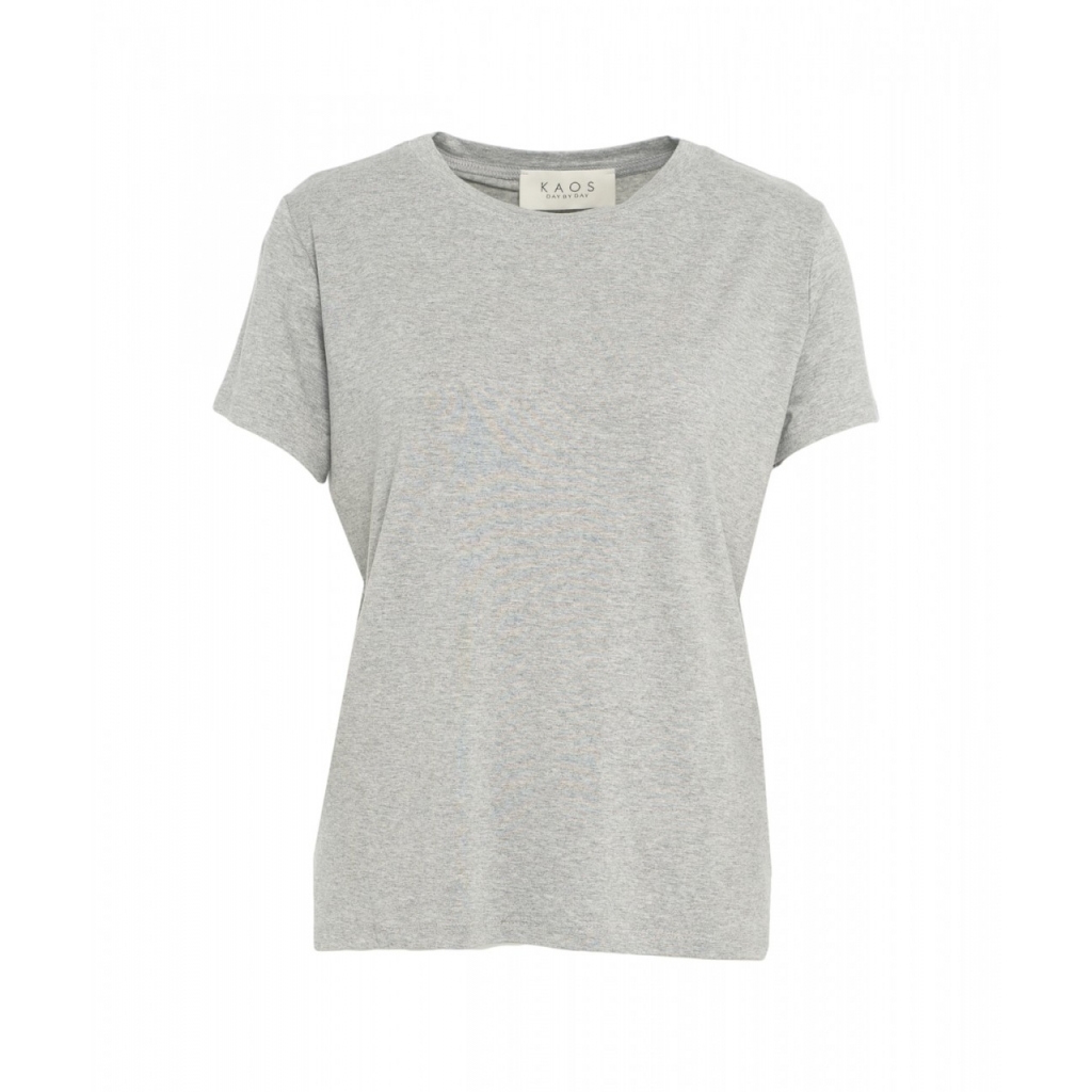 T-shirt in viscosa grigio chiaro