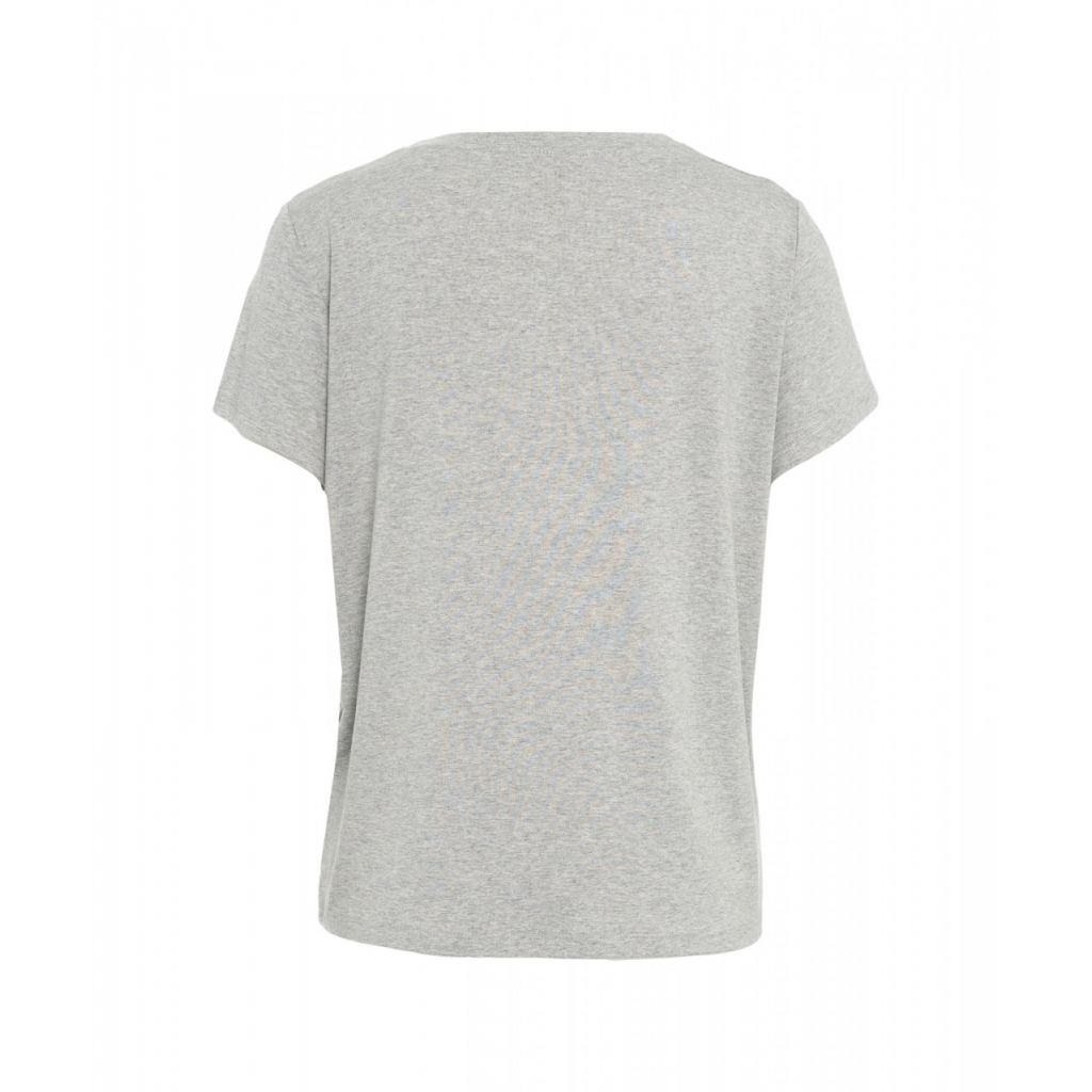 T-shirt in viscosa grigio chiaro