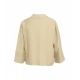 Blusa con colletto a polo beige