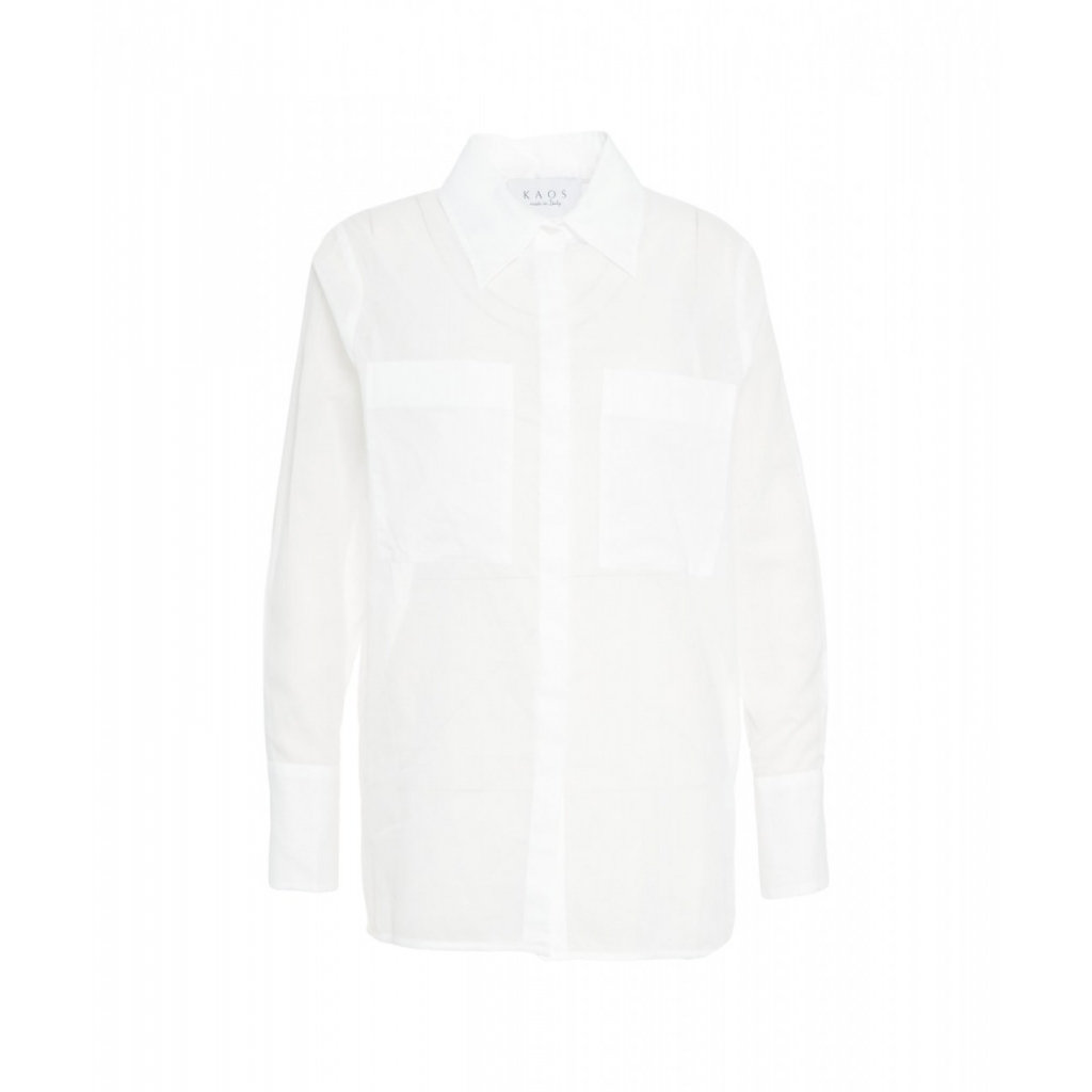 Camicia trasparente bianco