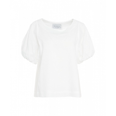 Blusa in cotone bianco