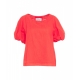 Blusa in cotone corallo