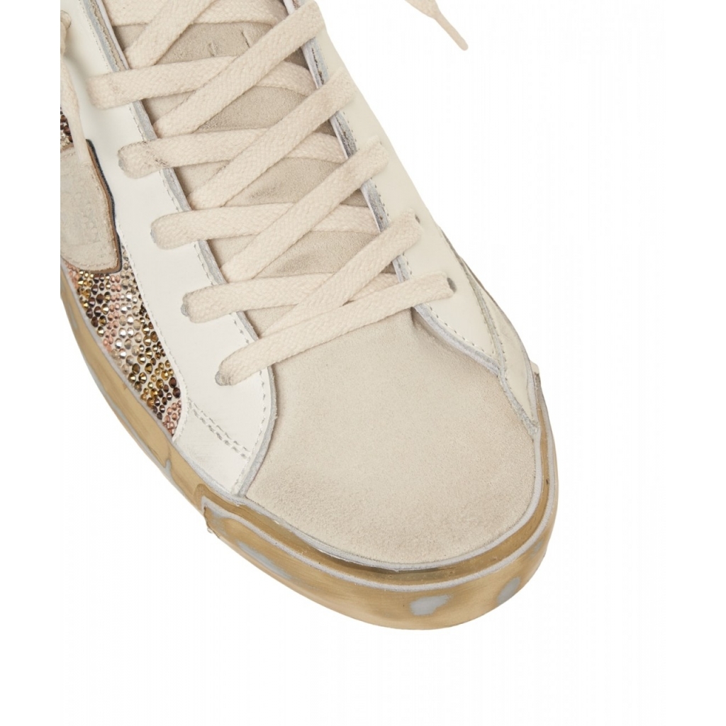 Sneakers con strass Prsx oro