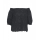 Blusa con ricami nero