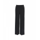 Pantaloni a pieghe stretch nero