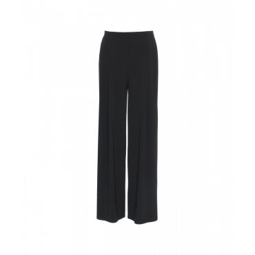 Pantaloni a pieghe stretch nero