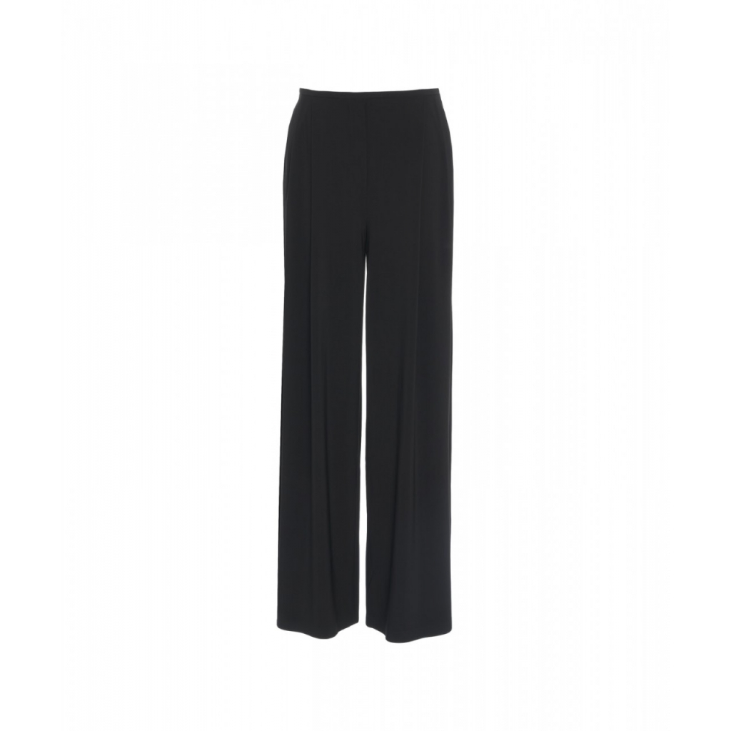 Pantaloni a pieghe stretch nero