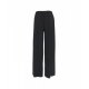 Pantaloni a pieghe stretch nero