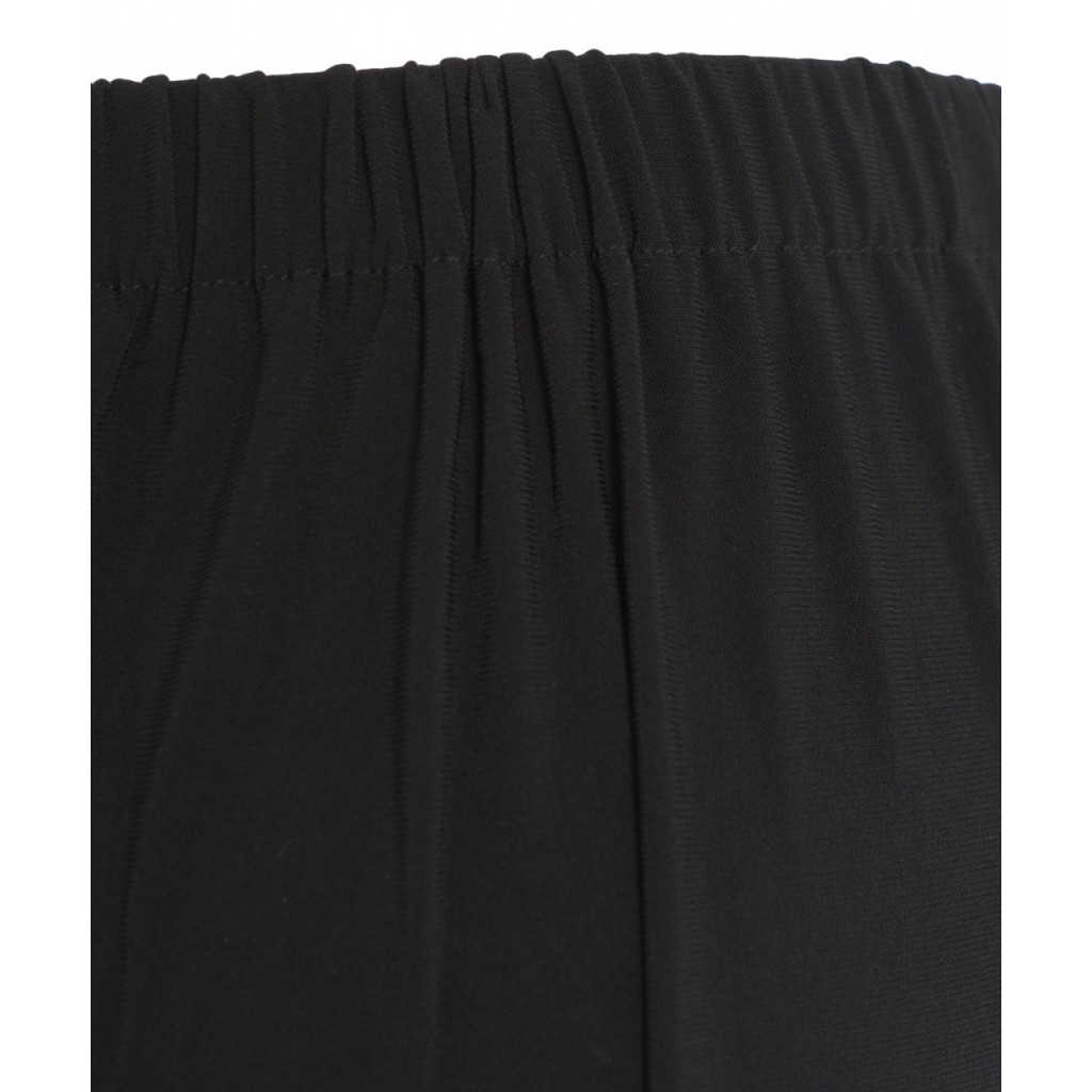 Pantaloni a pieghe stretch nero