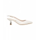 Slingback in nappa bianco