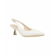 Slingback in nappa bianco