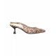 Slingback animalier marrone