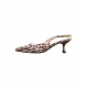 Slingback animalier marrone