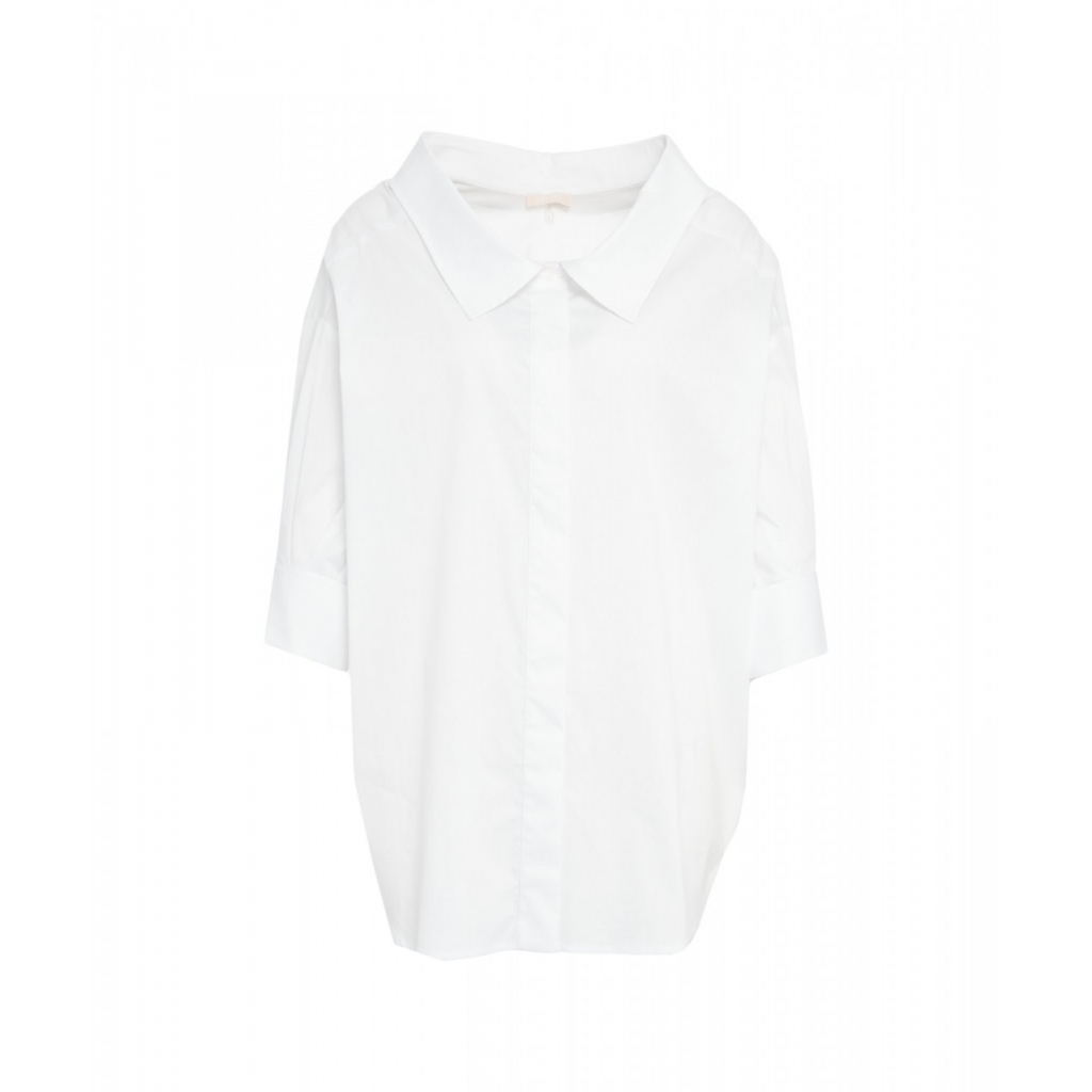 Camicia oversize in popeline bianco