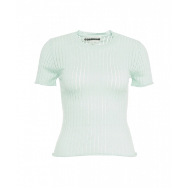 T-shirt in maglia turchese