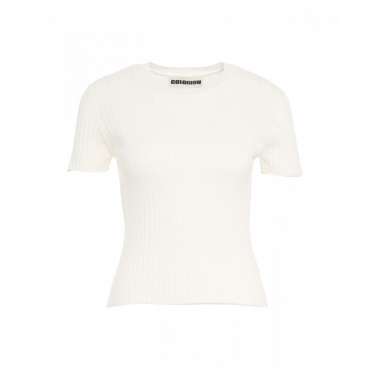 T-shirt in maglia bianco