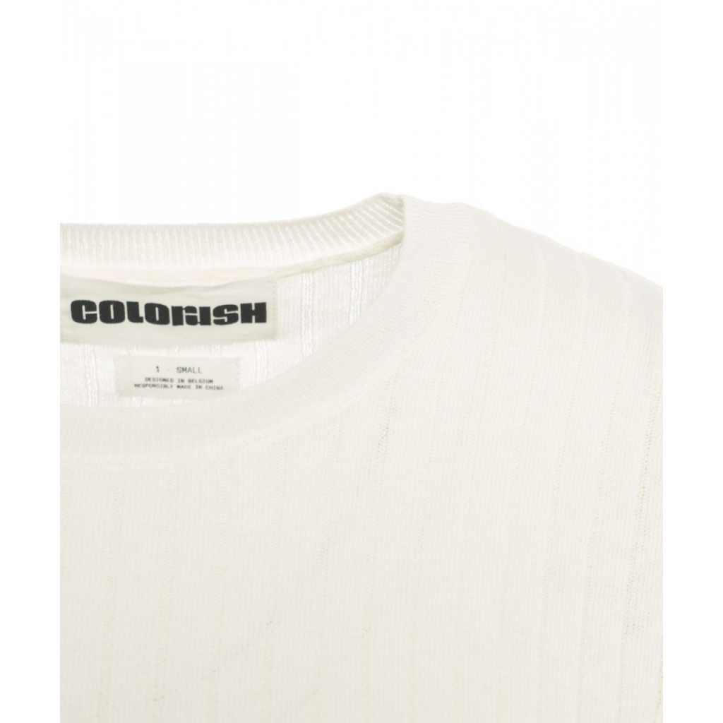 T-shirt in maglia bianco