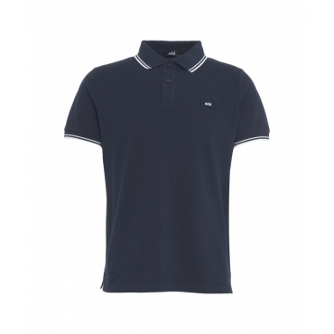 Polo con dettaglio logo blu