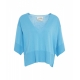 Top in maglia azzurro