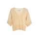 Top in maglia beige