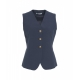 Gilet in misto lino blu