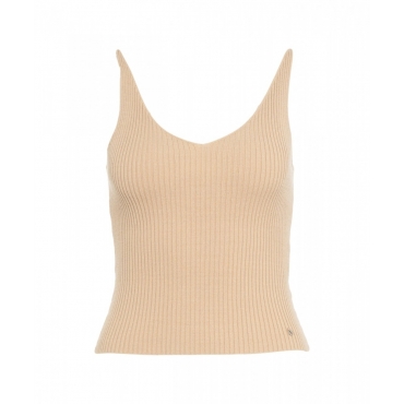 Top a costine beige