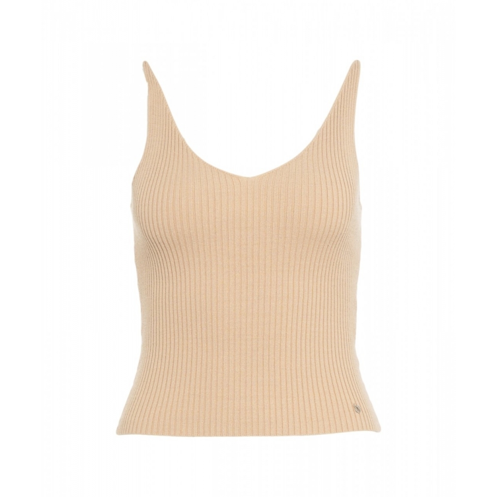 Top a costine beige