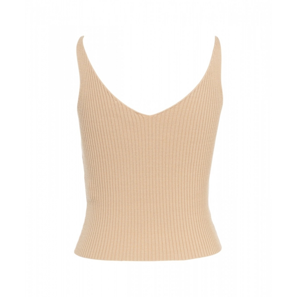 Top a costine beige