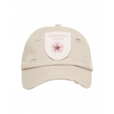 Destroyed baseball cap beige