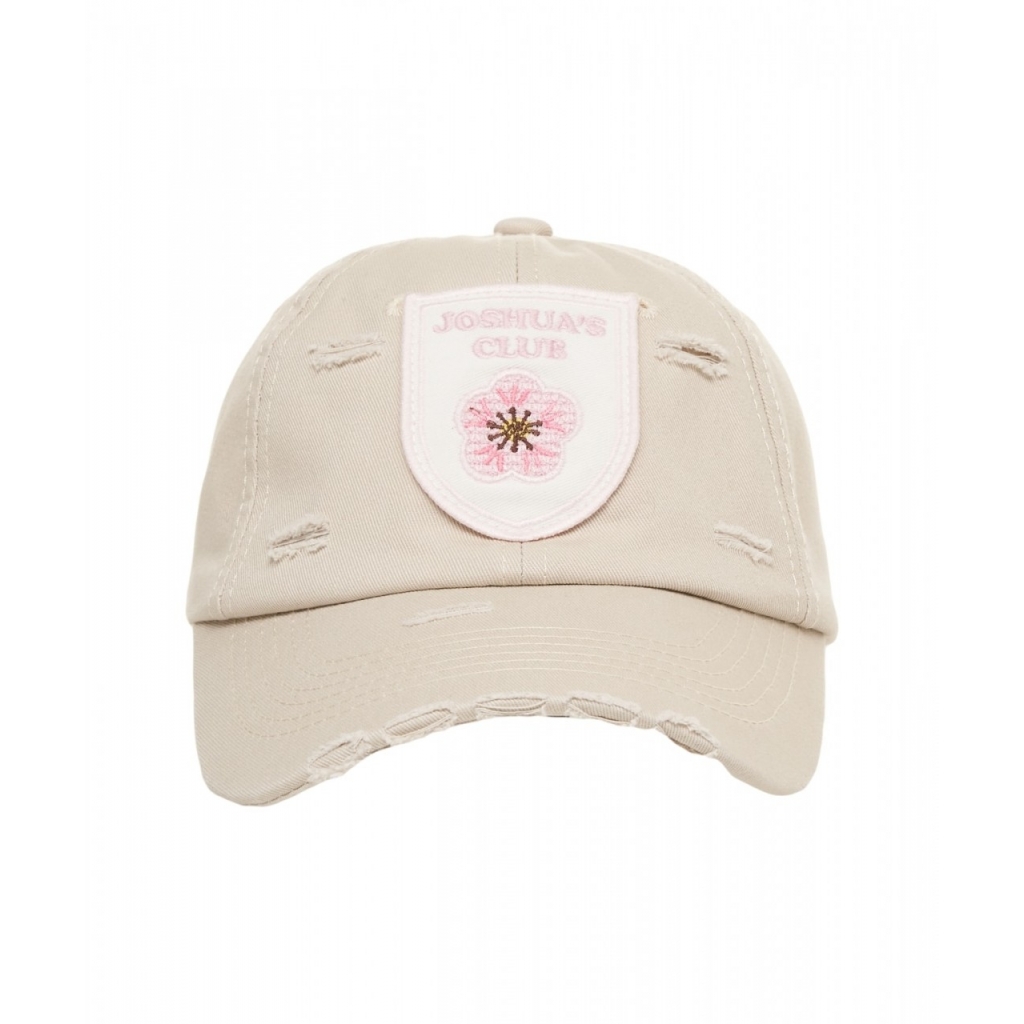 Destroyed baseball cap beige