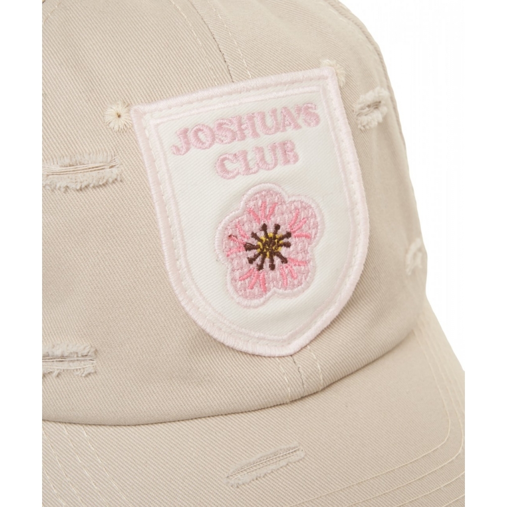 Destroyed baseball cap beige